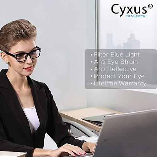Cyxus Computer Blue Light Blocking Nerd Candy Glasses for Man and Woman, Anti...