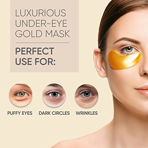 Under Eye Patches (20 Pairs) - Gold Under Eye Mask Amino Acid & Collagen, Und...