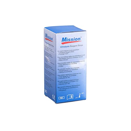Urine Test Strips Mission 10 Parameter Urinalysis - Pack of 100 Strips
