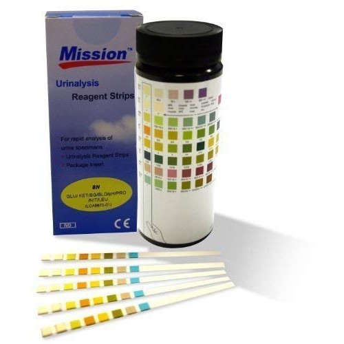 Urine Test Strips Mission 10 Parameter Urinalysis - Pack of 100 Strips