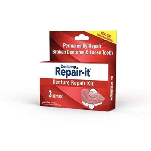 D.O.C. Repair-It Denture Repair Kit, 3 Repairs, Kit