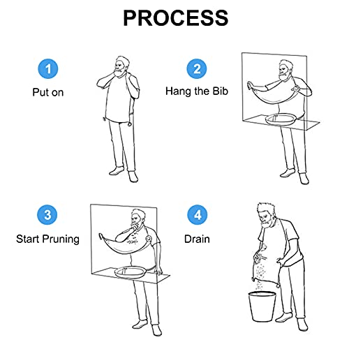 Dadop Beard Bib Kit, Beard Hair Catcher Waterproof Non-Stick for Men Shaving ...