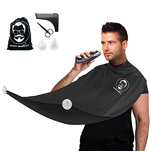 Dadop Beard Bib Kit, Beard Hair Catcher Waterproof Non-Stick for Men Shaving ...