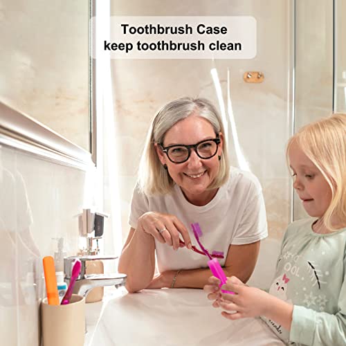 Dadop Toothbrush Case, 6Pcs Plastic Travel Toothbrush Holder, Portable Travel...