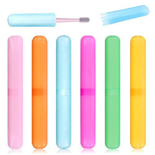 Dadop Toothbrush Case, 6Pcs Plastic Travel Toothbrush Holder, Portable Travel...