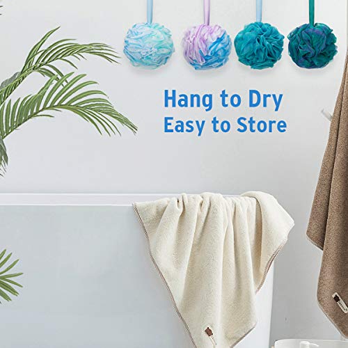 DadyMart Bath Shower Loofah Sponge 60g Bath Mesh Pouf Shower Ball Body Scrubb...