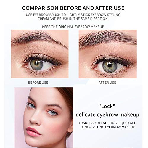 DAGEDA Clear Eyebrow Setting Gel, 2 Pack Brow Fix Gel, Waterproof And Sweat-P...