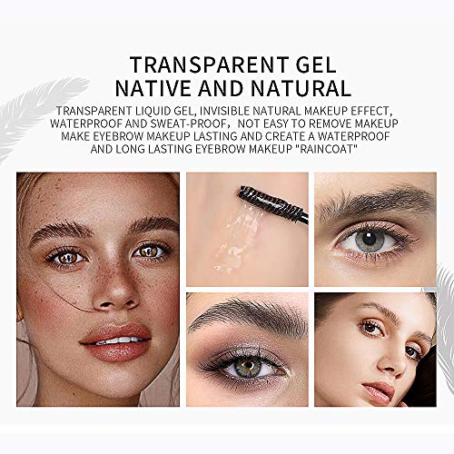 DAGEDA Clear Eyebrow Setting Gel, 2 Pack Brow Fix Gel, Waterproof And Sweat-P...