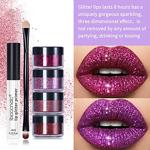 DAGEDA Glitter Lip Kit Liquid Lipstick Set, Diamond Glitter Metallic Lips Glo...