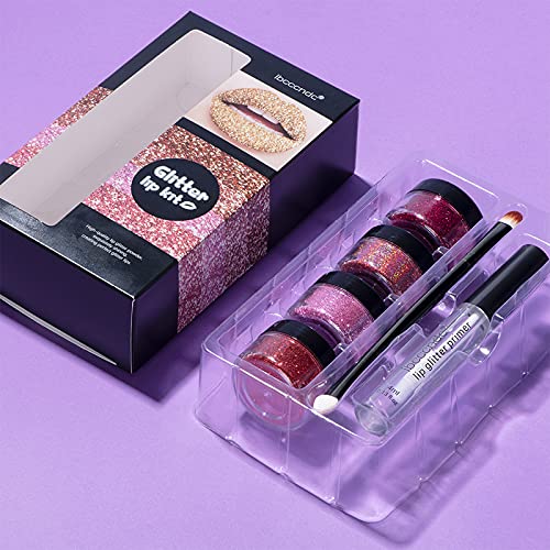 DAGEDA Glitter Lip Kit Liquid Lipstick Set, Diamond Glitter Metallic Lips Glo...