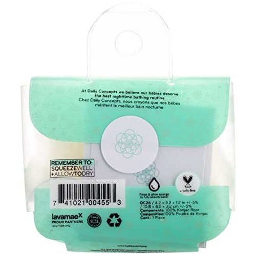 Daily Concepts, Daily Baby Konjac Sponge, (PURE)