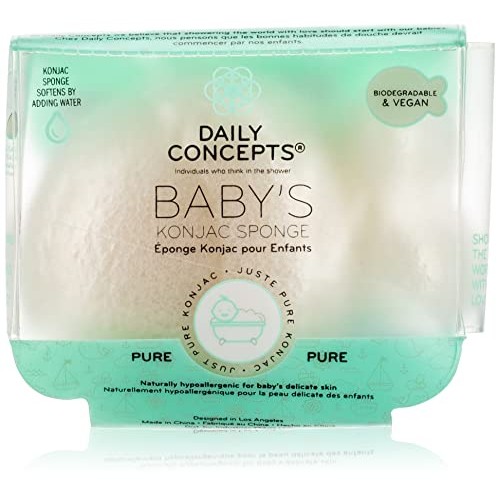 Daily Concepts, Daily Baby Konjac Sponge, (PURE)