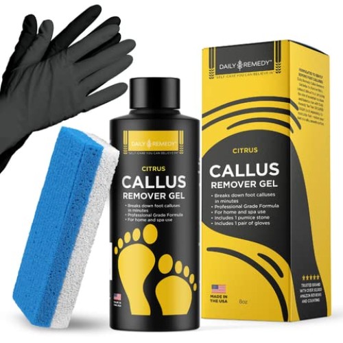 Daily Remedy Citrus Callus Remover Gel & Pumice Stone Set for Feet - Extra St...