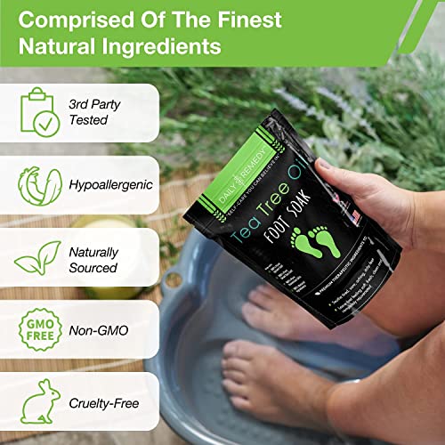 DAILY REMEDY Foot Soak Salts- Variety Pack of 4- Tea Tree Oil, Muscle Relief,...