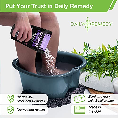 DAILY REMEDY Foot Soak Salts- Variety Pack of 4- Tea Tree Oil, Muscle Relief,...