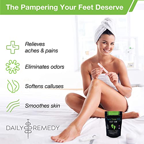 Tea Tree Oil Foot Soak with Epsom Salt - Made in USA - for Toenail Fungus, At...