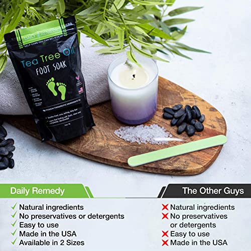 Tea Tree Oil Foot Soak with Epsom Salt - Made in USA - for Toenail Fungus, At...