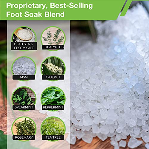 Tea Tree Oil Foot Soak with Epsom Salt - Made in USA - for Toenail irritation...