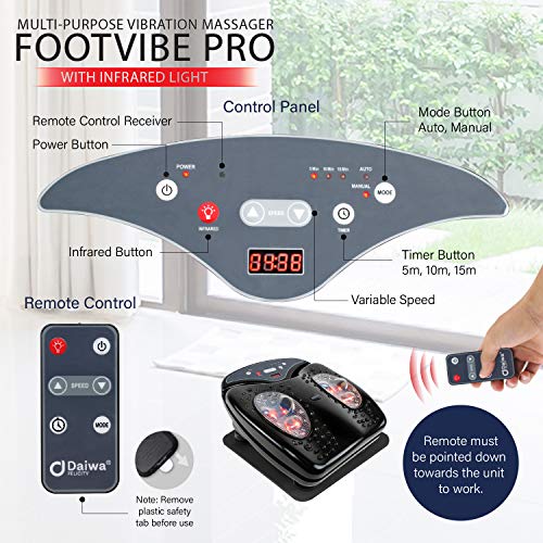 Daiwa Felicity Foot Massager Vibration for Blood Circulation Booster Foot Vib...