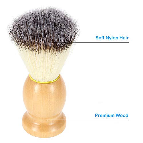 Shaving Brushes,DaKuan 2 Packs Wooden Handle Shaving Brushes,Luxury Professio...