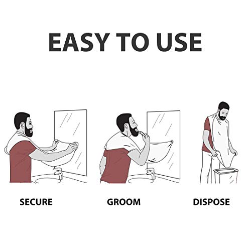 Beard Bib Beard Apron, Beard Hair Catcher for Men Shaving & Trimming, Non-Sti...