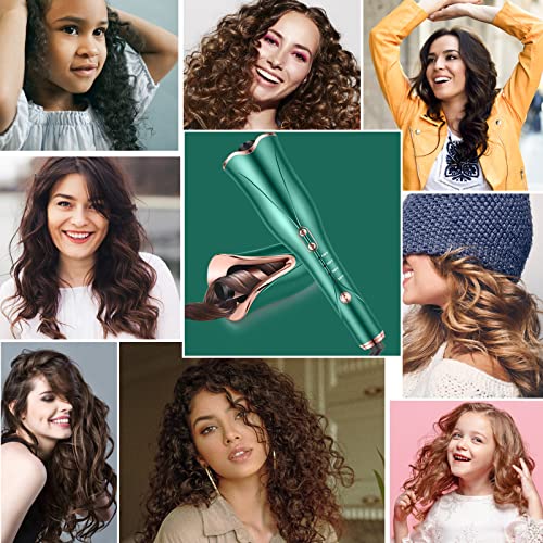 DALARAN Automatic Curling Iron Auto Hair Curler 1 Inch Green Auto Curling Wan...