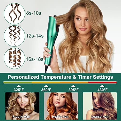 DALARAN Automatic Curling Iron Auto Hair Curler 1 Inch Green Auto Curling Wan...