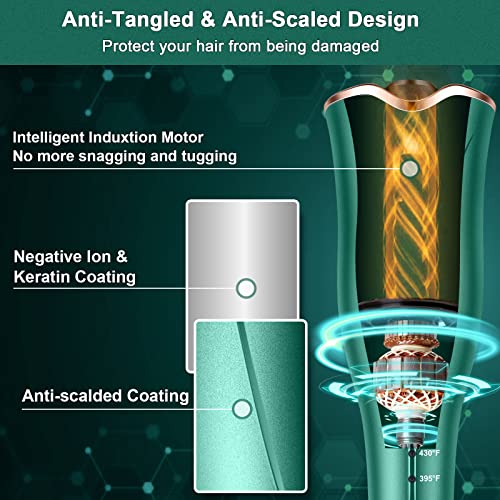 DALARAN Automatic Curling Iron Auto Hair Curler 1 Inch Green Auto Curling Wan...