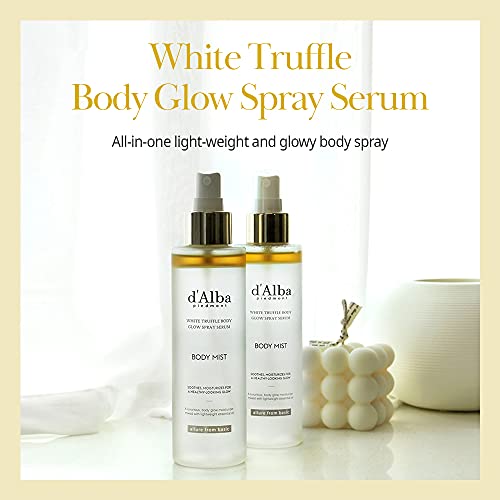 Dalba white truffle body glow spray serum, all-in-one body moisturizer, hydra...