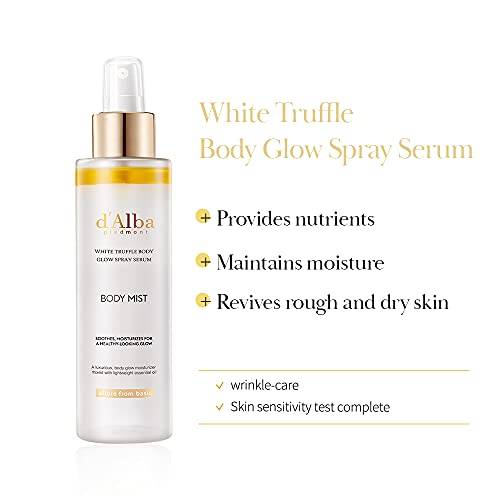 Dalba white truffle body glow spray serum, all-in-one body moisturizer, hydra...