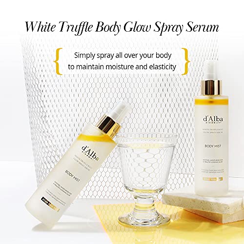 Dalba white truffle body glow spray serum, all-in-one body moisturizer, hydra...