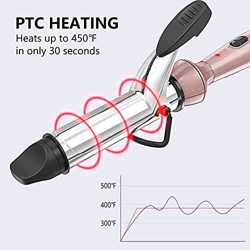 DAN technology Travel Curling Iron,1 Inch Mini Curling Iron , Tourmaline Cera...