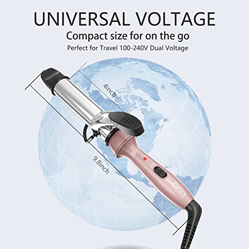 DAN technology Travel Curling Iron,1 Inch Mini Curling Iron , Tourmaline Cera...