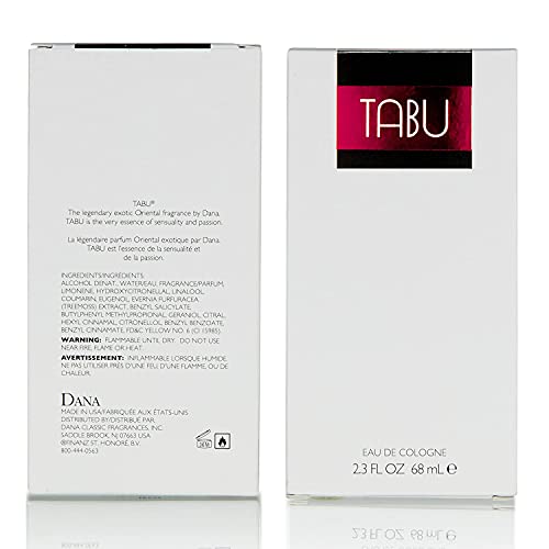Dana Tabu Eau De Cologne Spray for Women, 2.3 Oz
