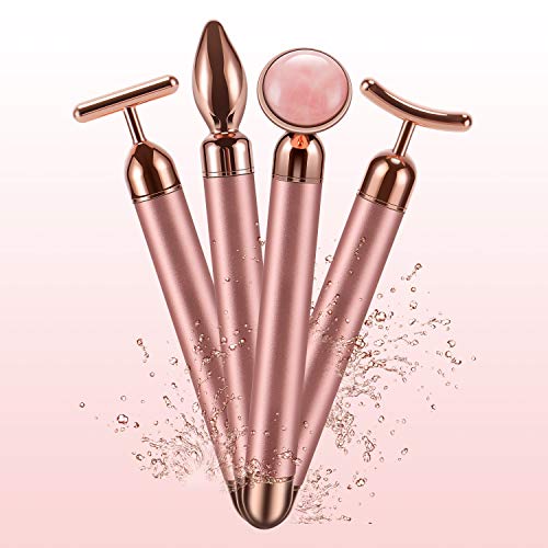 4-IN-1 Face Massager Roller 24k Golden Face Roller, Arm Eye Nose Massage for ...