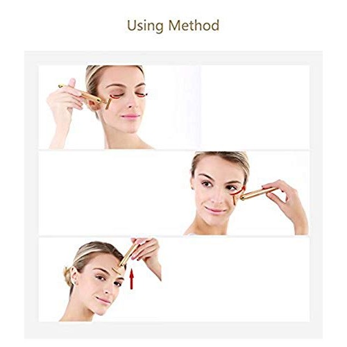 Beauty Bar 24k Golden Facial Massager, T Shape Electric Face Massager Skin Fa...