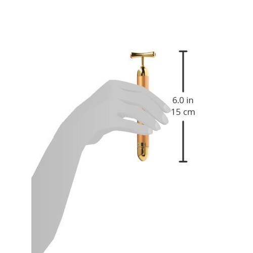Beauty Bar 24k Golden Facial Massager, T Shape Electric Face Massager Skin Fa...