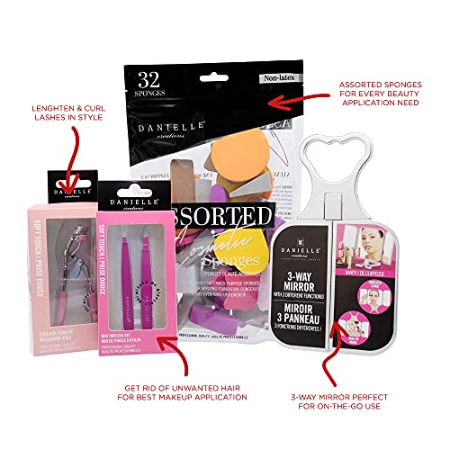 Danielle, All-In-One Spa Beauty Gift Set for Women with 3-Way Mirror, 2 Piece...