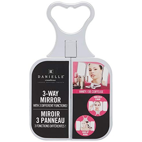 Danielle Enterprises Silver 3-Way Beauty Mirror