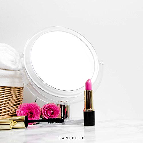 Danielle Ultra Vue Two-Sided Makeup Mirror, 12X Magnification, Clear Acrylic