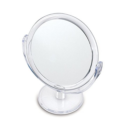 Danielle Ultra Vue Two-Sided Makeup Mirror, 12X Magnification, Clear Acrylic