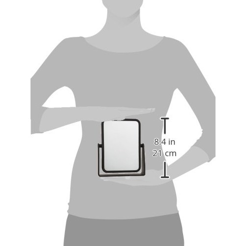 Soft Touch Rectangular Mirror by Danielle with 7X Magnification - Matte Black