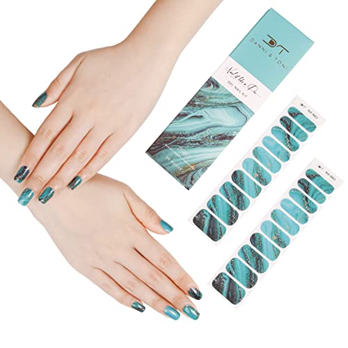 Danni&Toni Semi Cured Gel Nail Strips Gel Nail Polish Stickers (20 Extra-Long...