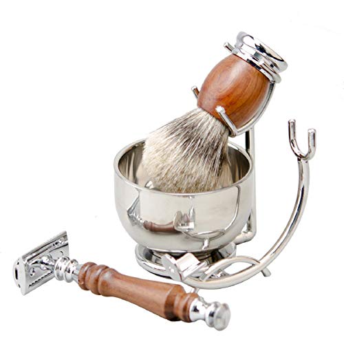 Men's Shaving & Grooming Set, DanNuo Badger Hair Shaving Brush Double Edge Sa...