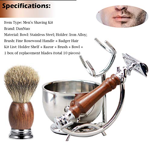 Men's Shaving & Grooming Set, DanNuo Badger Hair Shaving Brush Double Edge Sa...