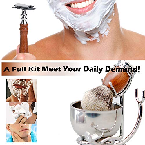 Men's Shaving & Grooming Set, DanNuo Badger Hair Shaving Brush Double Edge Sa...