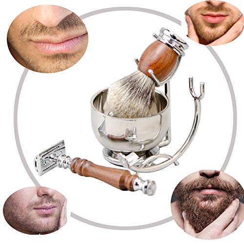 Men's Shaving & Grooming Set, DanNuo Badger Hair Shaving Brush Double Edge Sa...