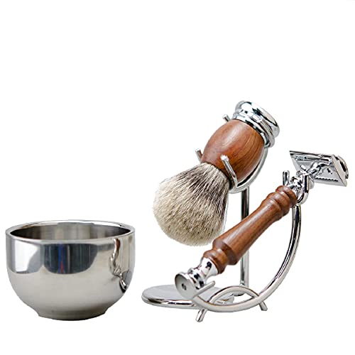 Men's Shaving & Grooming Set, DanNuo Badger Hair Shaving Brush Double Edge Sa...