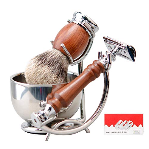 Men's Shaving & Grooming Set, DanNuo Badger Hair Shaving Brush Double Edge Sa...