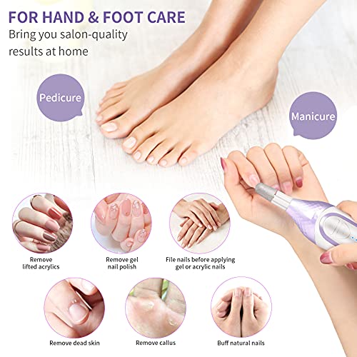 Electric Nail File, Professional Pedicure Kit Manicure Set w/Storage Case, 20...